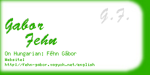 gabor fehn business card